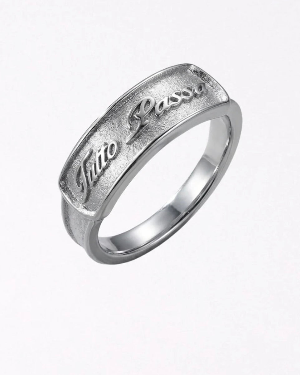 Tutto Passa Ring Silber